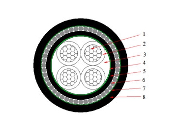 Cable NAYRY de 0.6/1 kV (AL/PVC/SWA/PVC)