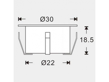 Foco LED empotrable SC-B105 (para suelos),Focos empotrables, Iluminación LED