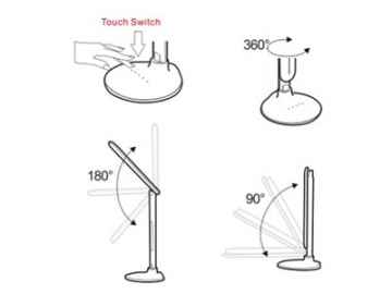 Lámpara LED de escritorio, plegable SC-E104