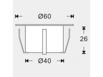 Foco LED empotrable SC-B108 (para decks),Foco LED, Iluminacion para decks, Iluminación LED