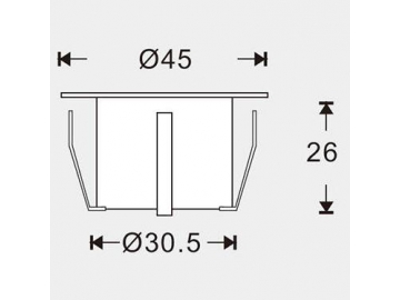 Foco LED empotrable SC-B109 (para decks),Foco LED, Iluminacion para decks, Iluminación LED