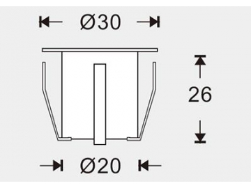 Luz RGB empotrada bajo consumo para piso deck SC-B110C