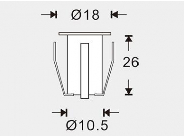 Aplique de luz LED empotrado decorativo para piso deck SC-B111