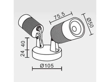 Reflector LED COB de dos luces SC-K104