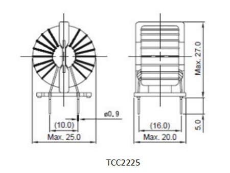 Bobina toroidal (bobina de choque de modo común)