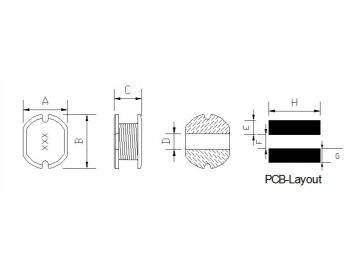 Inductor de potencia SMD, sin blindaje