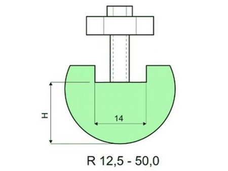 Punzones de radio con soporte R 7mm-50mm