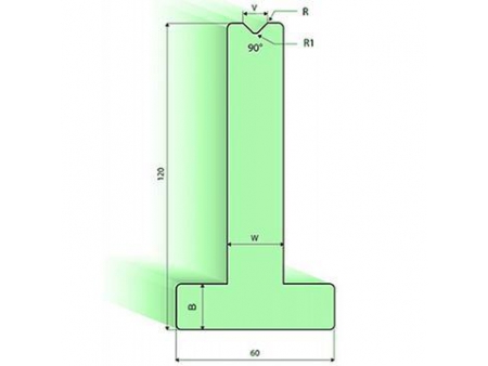 Matrices en T 90°, H=120mm