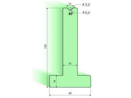 Matrices en T 85°, H=120mm