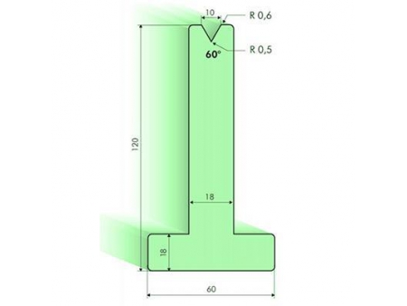 Matrices en T 60°, H=120mm