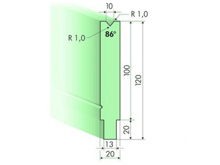 Matrices 86°, H=120mm