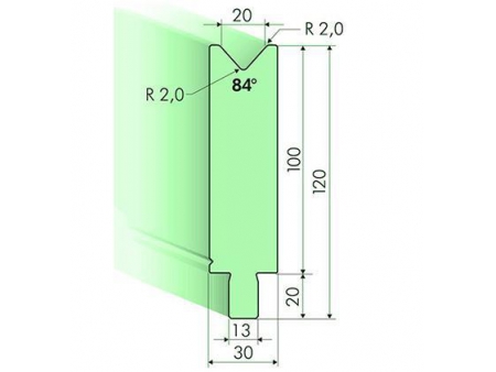 Matrices 84°, H=100mm