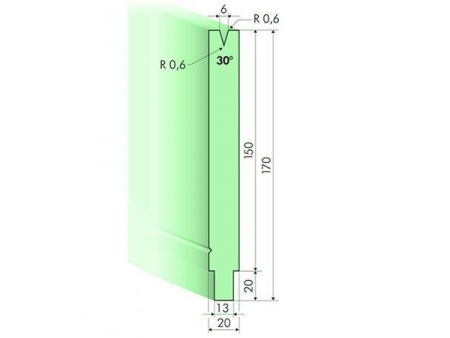 Matrices 30°, H=150mm