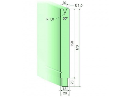 Matrices 30°, H=150mm