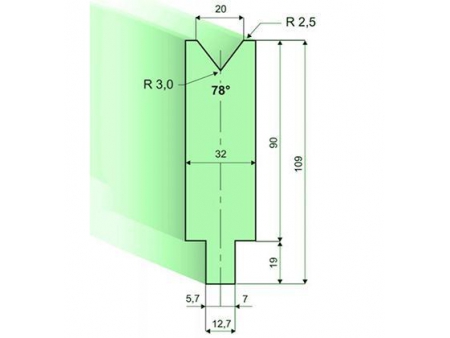 Matrices 78°, H=90mm