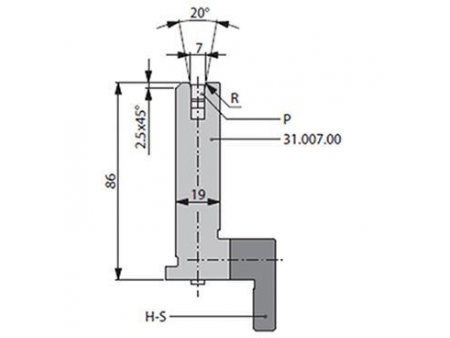 Matrices 20°, H=86mm