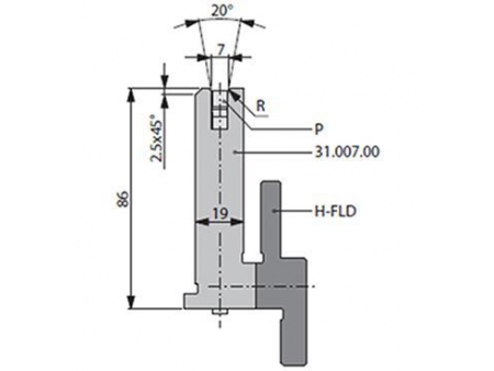 Matrices 20°, H=86mm