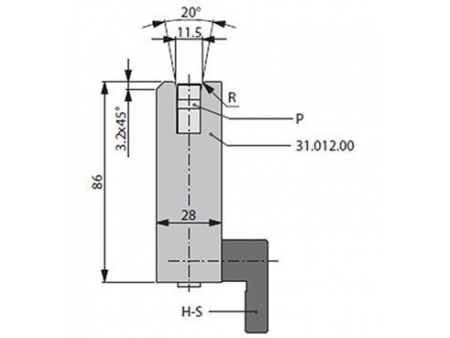 Matrices 20°, H=86mm