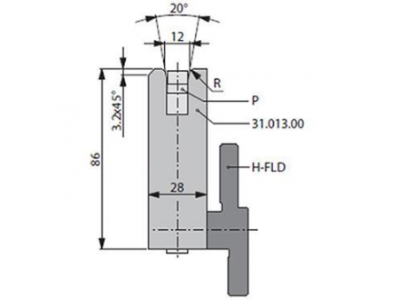 Matrices 20°, H=86mm