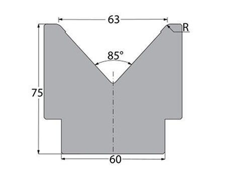 Matrices 85°, H=80mm