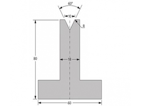 Matriz 60°, H=80mm