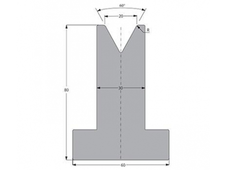 Matriz 60°, H=80mm