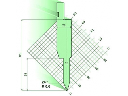 Punzones para plegar / aplastar 24°