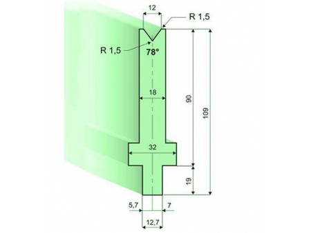 Matrices 78°, H=90mm