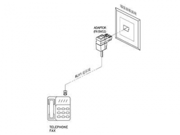 Adaptador telefónico, para Suiza