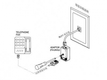 Adaptador telefónico, para Reino Unido