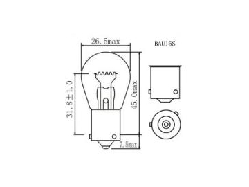 Bombilla de señalización P21W 1156