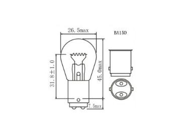 Bombilla de señalización P21W 1156