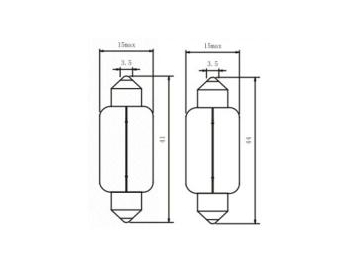 Lámpara festón T15 C21W