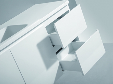 Mueble Vanitorio con Lavabo de Una Sola Pieza en Color Blanco Puro - IL317