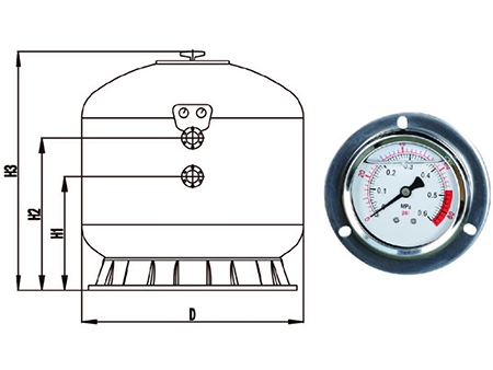 Filtro de arena comercial, CB-S1400