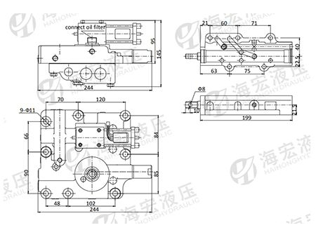 Válvula de control de transmisión variable electrohidráulica, para carretillas elevadoras  DCCT4/5/6