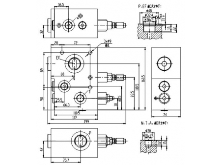 Válvula de carga para acumuladores,  PDF15-00
