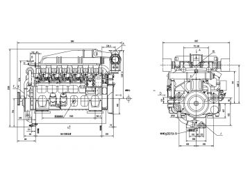 Motor diesel marino de la serie 3000 (810-1200kW)