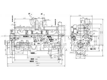 Motor diesel marino de la serie C8190 (735-1000KW)