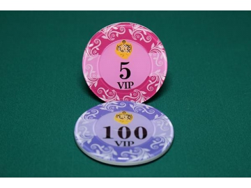 Fichas de casino póker de acrílico