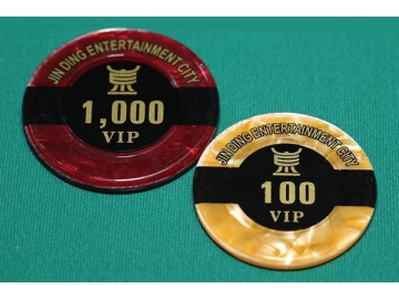 Fichas de casino póker de acrílico