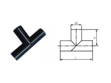 Accesorios para soldadura a tope, accesorios para tubería HDPE para gas