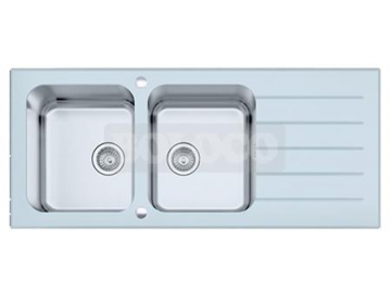 Fregadero de dos cubetas rectangulares de acero inoxidable BL-775