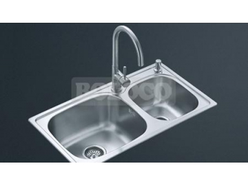 Fregadero de dos cubetas de acero inoxidable BL-805