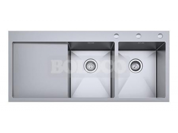 Fregadero de 2 cubetas de acero inoxidable BL-735