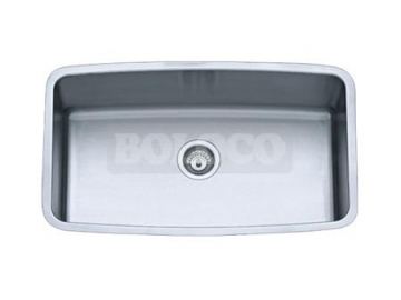 Fregadero de 1 cubeta de acero inoxidable con acabado satinado BL-639
