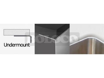 Fregadero de 1 cubeta de acero inoxidable con acabado satinado BL-639