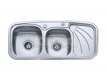 Fregadero de acero inoxidable de dos senos BL-809L