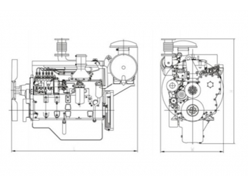 Motor diesel de 6 cilindros 170KW SYD83TAD23