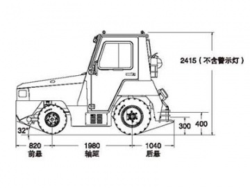 Tractor de remolque de combustión interna 4WD 48t